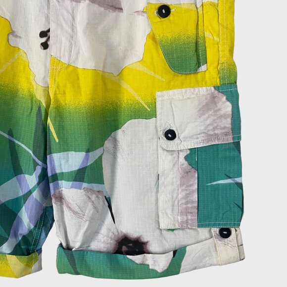 Rocawear Printed Cargo Shorts White Men's Size 36 Abstract Multicolor Utility - Picture 6 of 9